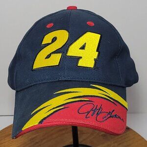 Vintage Nascar Dupont Motor Sports Jeff Gordon Blue Yellow and Red Baseball Cap